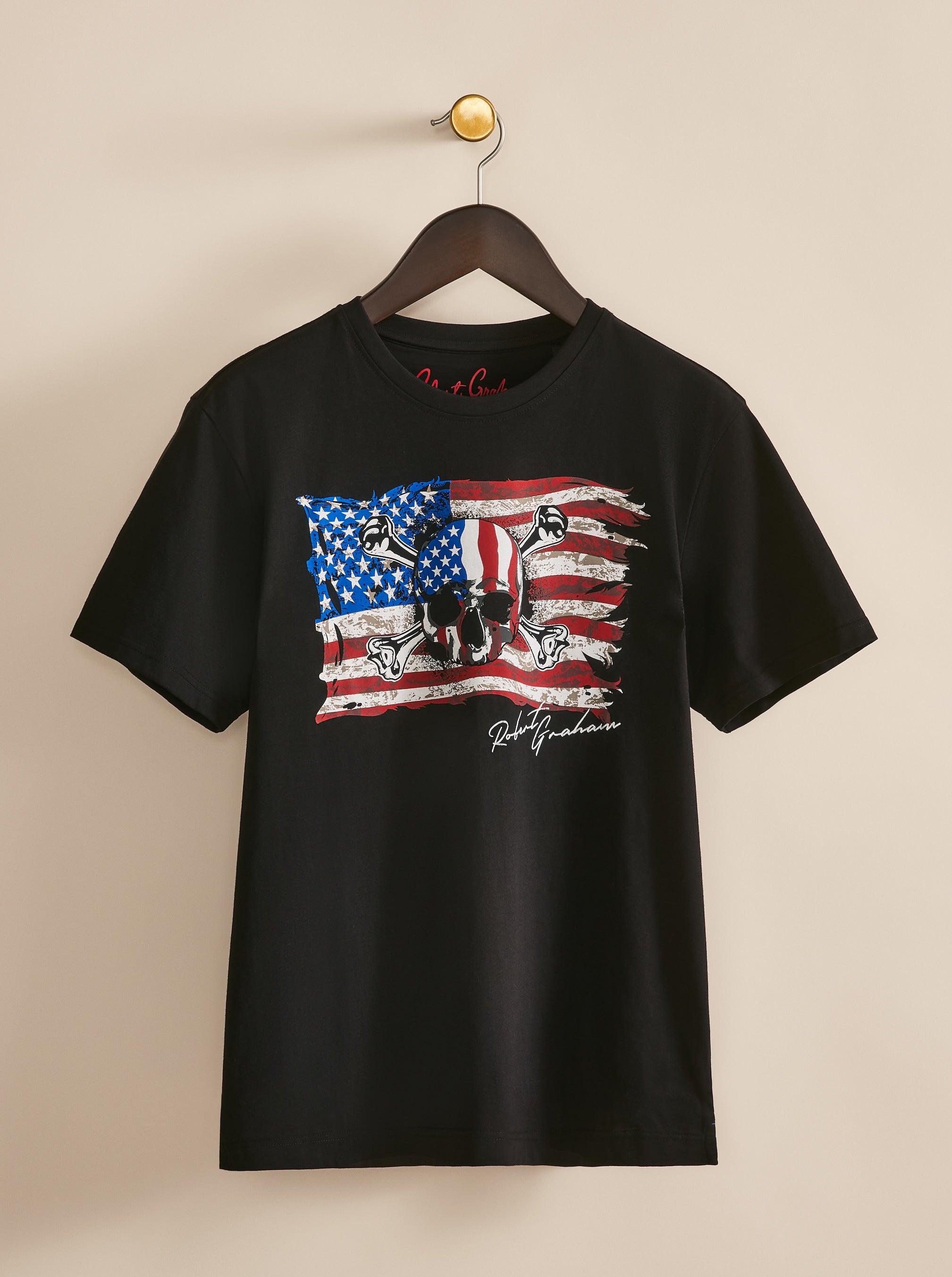 Robert Grahamkull Flaghortleeve T-shirt by ROBERT GRAHAM