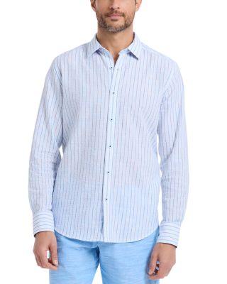 Wythburn Striped Long Sleeve Woven Shirt by ROBERT GRAHAM