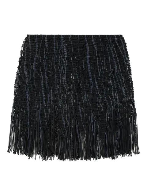 Element knitted fringe mini skirt by ROBERTA EINER