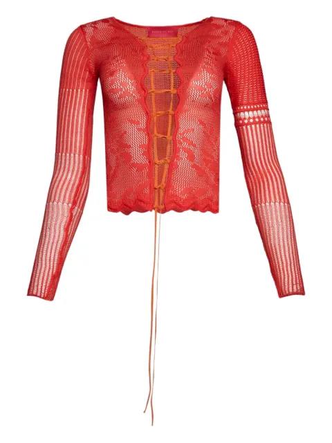 Kat lace-up top by ROBERTA EINER