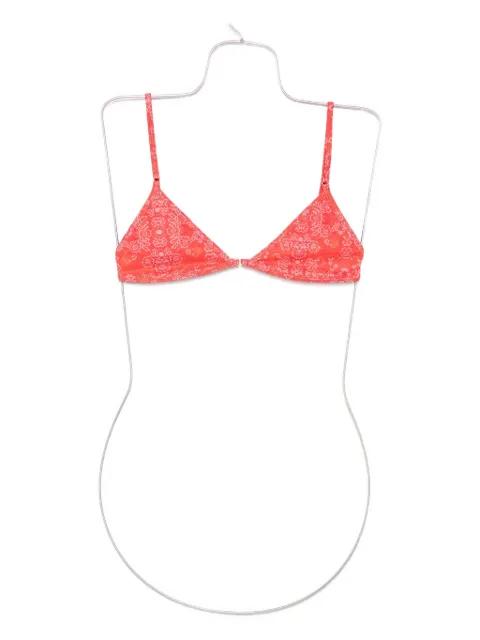 x Kiss ‘n Thrill Frida floral-print triangle bikini top by ROBERTA EINER