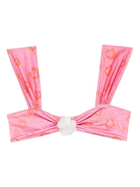 x Kiss ‘n Thrill Nikita floral-appliqué bikini top by ROBERTA EINER