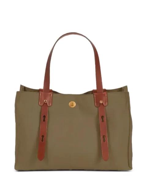 Edge leather-trim tote bag by ROBERTA PIERI