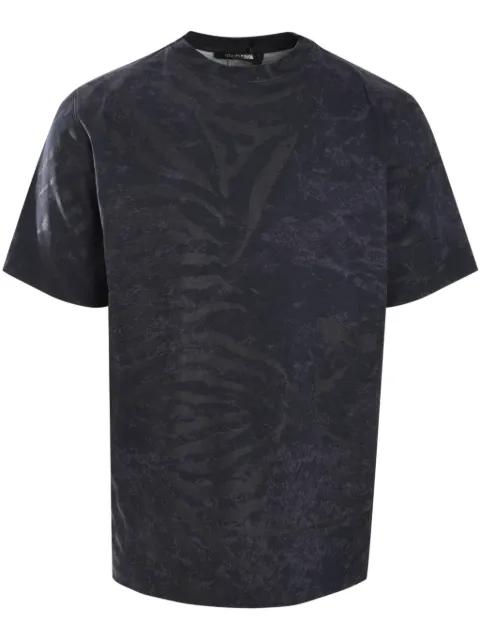 Laminated Zebra T-shirt by ROBERTO CAVALLI