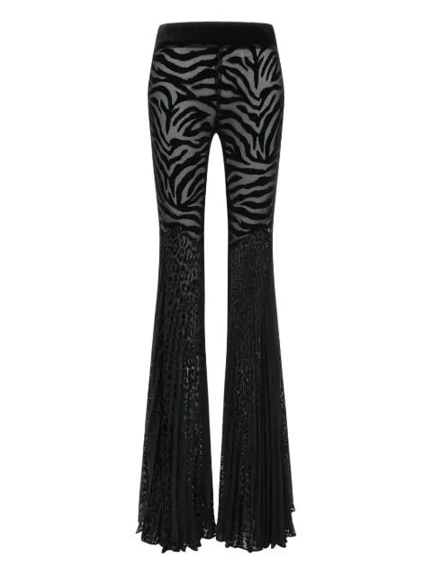 Ray of Gold-print flared trousers by ROBERTO CAVALLI