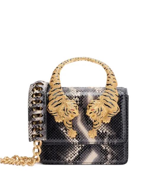 Roar tiger-handle mini bag by ROBERTO CAVALLI