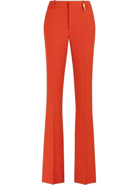 Tiger Tooth-detailed flared trousers by ROBERTO CAVALLI