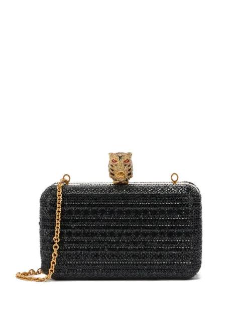 Tiger beaded box clutch bag by ROBERTO CAVALLI