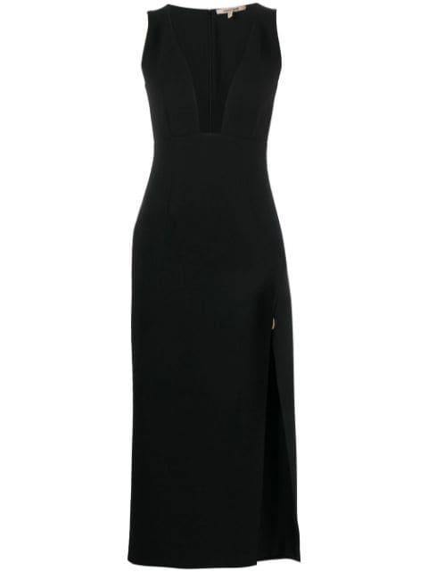 V-neck side-slit dress by ROBERTO CAVALLI