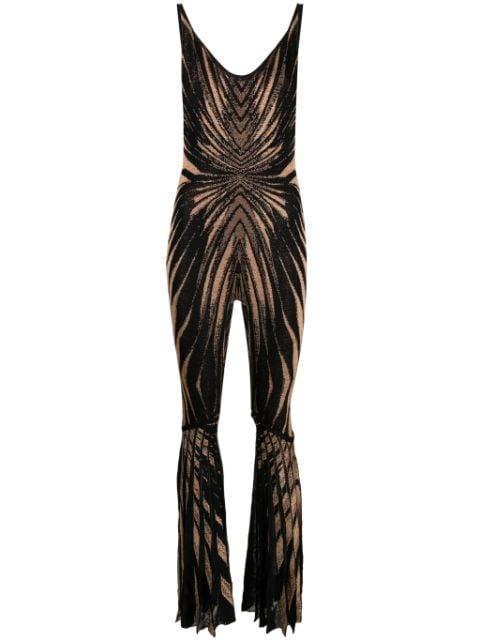 abstract-pattern knit jumpsuit by ROBERTO CAVALLI