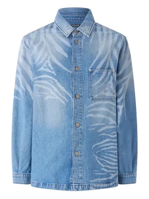animal-print denim shirt by ROBERTO CAVALLI