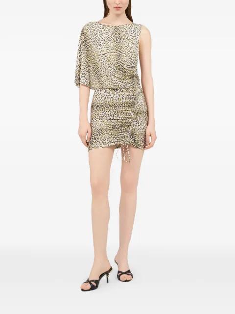 animal-print gathered mini dress by ROBERTO CAVALLI