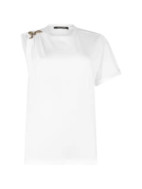 asymmetric snake motif T-shirt by ROBERTO CAVALLI