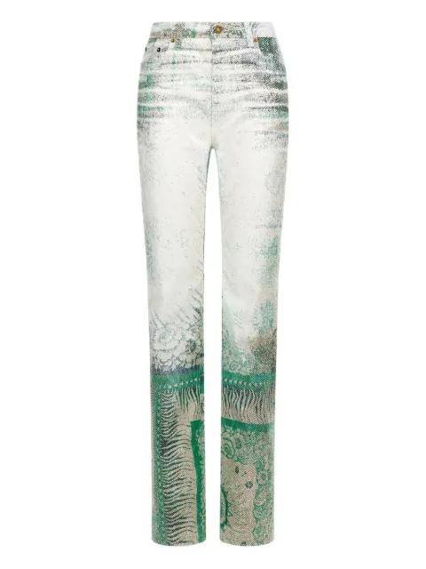 bandana-print jeans by ROBERTO CAVALLI