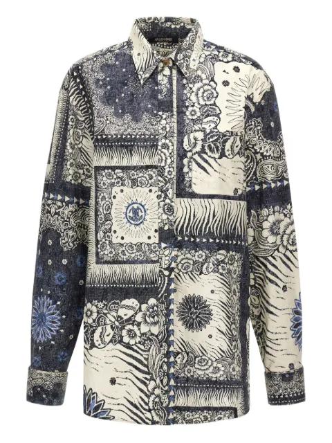 bandana-print shirt dress by ROBERTO CAVALLI