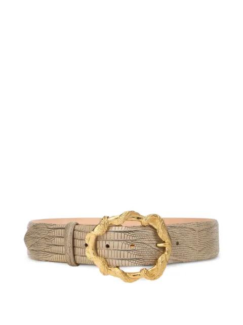 cobra-print snake-buckle belt by ROBERTO CAVALLI