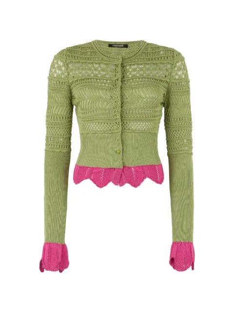contrast-detail cardigan by ROBERTO CAVALLI