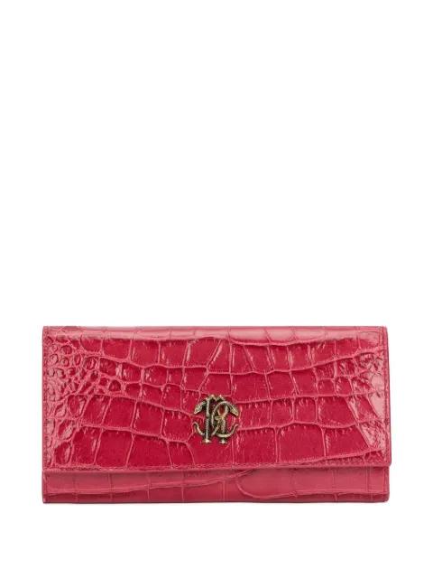 crocodile-effect logo wallet by ROBERTO CAVALLI