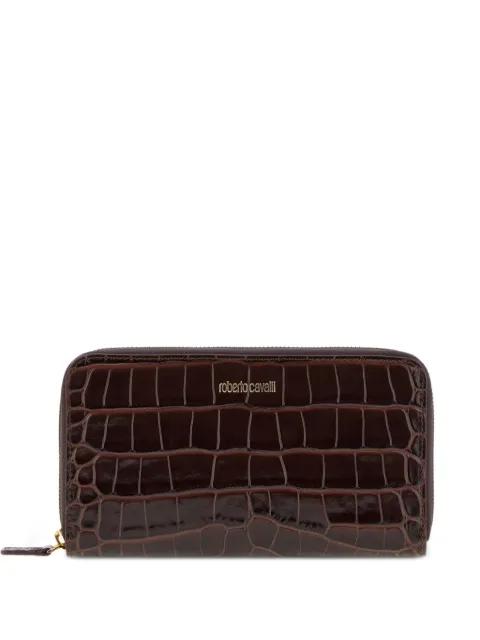 crocodile-effect zip wallet by ROBERTO CAVALLI