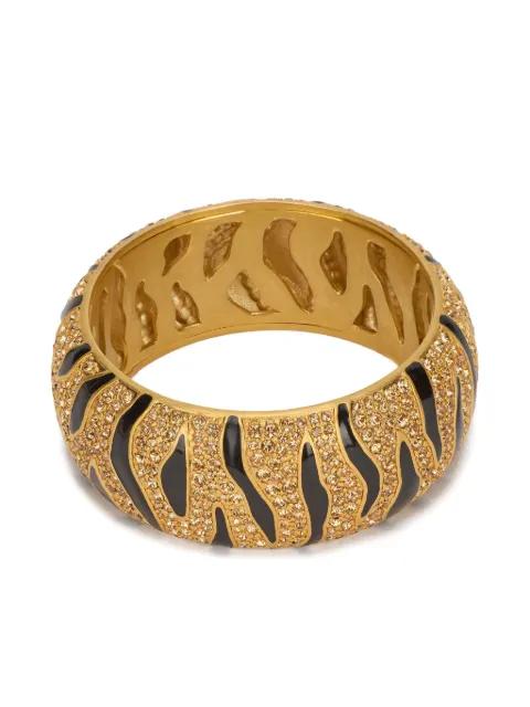 crystal-embellished tiger-striped bracelet by ROBERTO CAVALLI