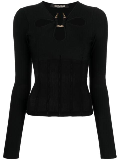 cut-out knit top by ROBERTO CAVALLI