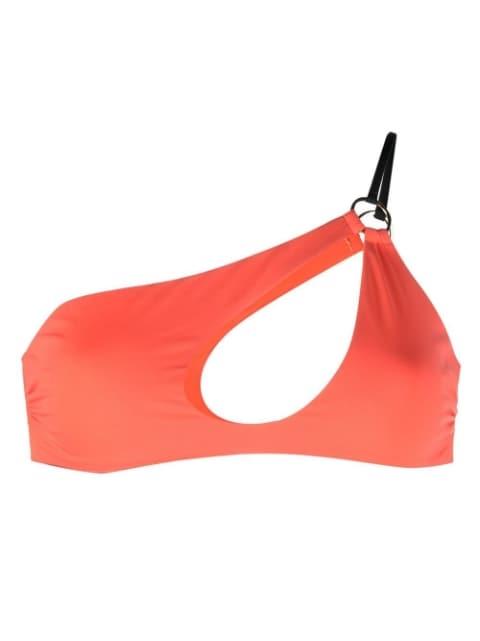 cut-out one-shoulder bikini top by ROBERTO CAVALLI