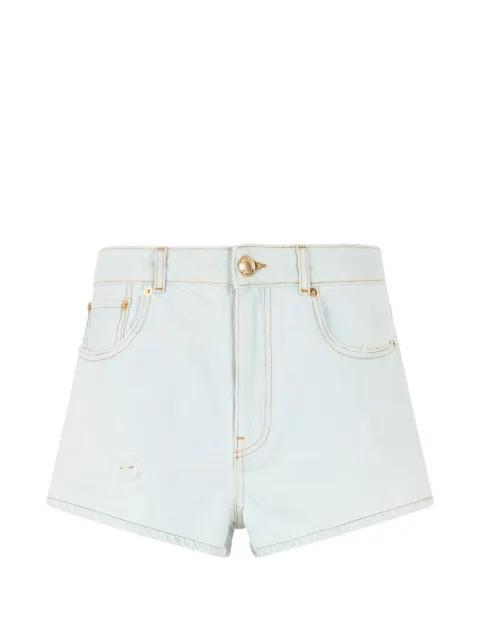 distressed-details denim shorts by ROBERTO CAVALLI