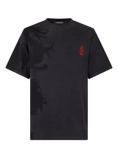 dragon-print T-shirt by ROBERTO CAVALLI