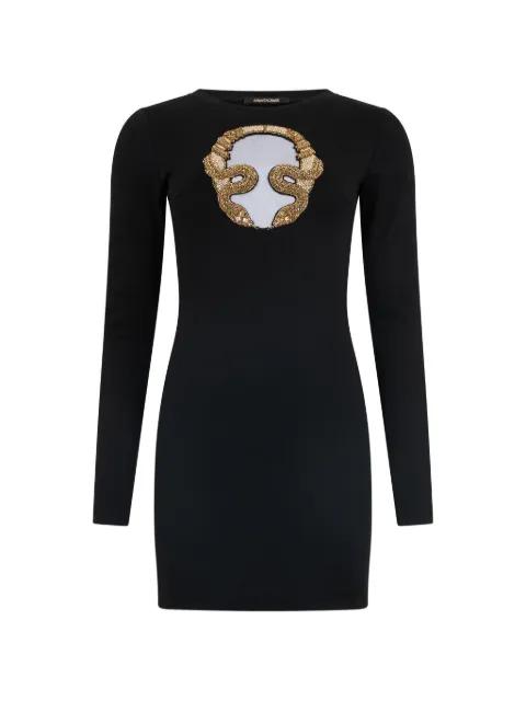 embellished long-sleeve mini dress by ROBERTO CAVALLI