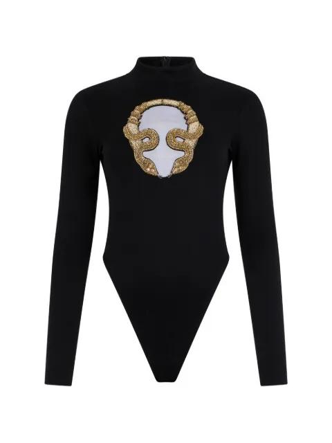 embroidered long-sleeve top by ROBERTO CAVALLI