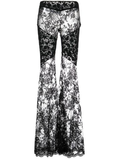 flared Chantilly-lace trousers by ROBERTO CAVALLI