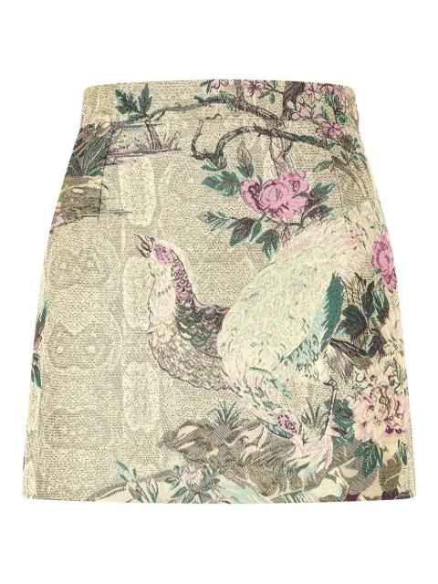 floral-motif mini skirt by ROBERTO CAVALLI
