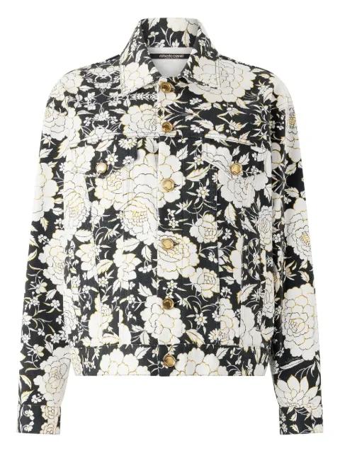 floral print denim jacket by ROBERTO CAVALLI