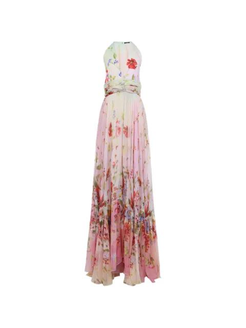 floral-print halterneck dress by ROBERTO CAVALLI