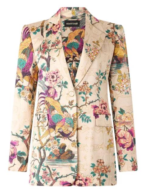 floral-print jacket by ROBERTO CAVALLI