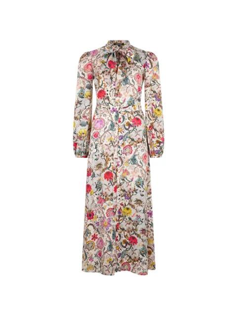 floral-print midi dress by ROBERTO CAVALLI