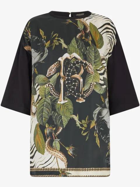 floral-print t-shirt by ROBERTO CAVALLI