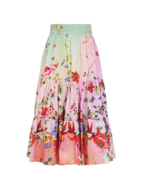 floral-print tiered skirt by ROBERTO CAVALLI