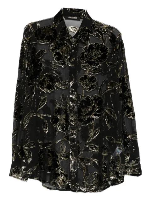 floral-textured blouse by ROBERTO CAVALLI