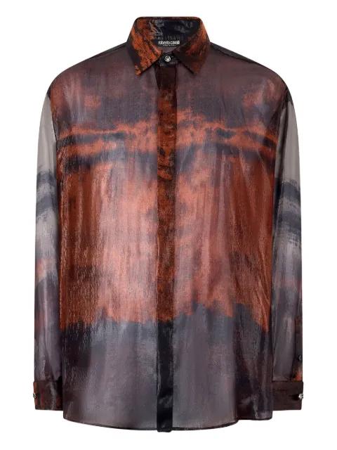 garment-dyed effect shirt by ROBERTO CAVALLI