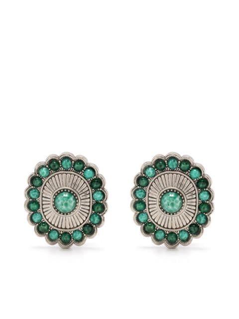 gemstone shield cip-on earrings by ROBERTO CAVALLI