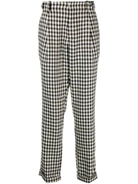 gingham-pattern tailored trousers by ROBERTO CAVALLI