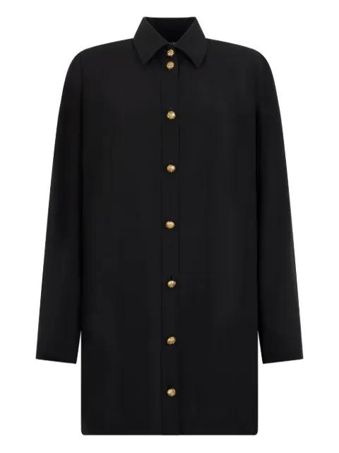 gold-button shirt dress by ROBERTO CAVALLI