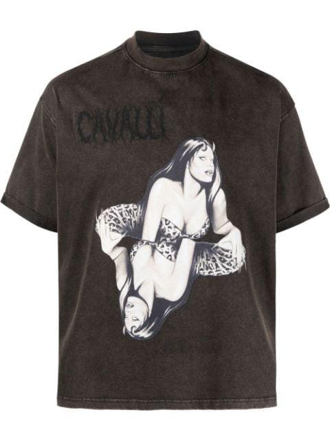 graphic-print T-shirt by ROBERTO CAVALLI