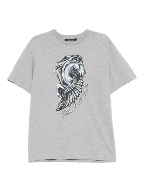 graphic-print crew-neck T-shirt by ROBERTO CAVALLI