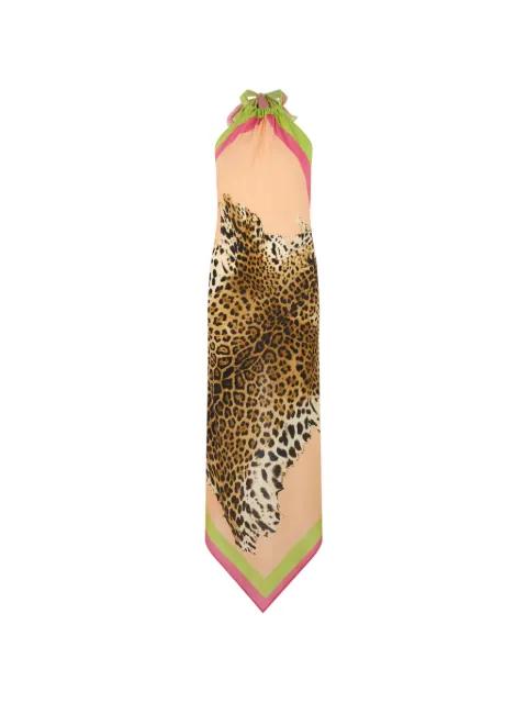 halterneck animal-print dress by ROBERTO CAVALLI
