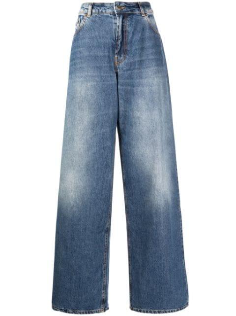 high-rise wide-leg jeans by ROBERTO CAVALLI