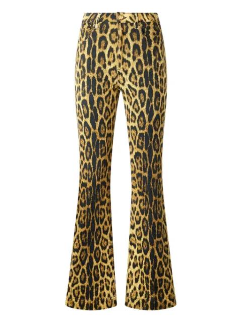 jaguar-print flared jeans by ROBERTO CAVALLI