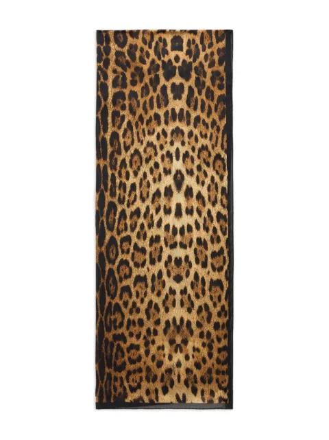 jaguar-print silk scarf by ROBERTO CAVALLI