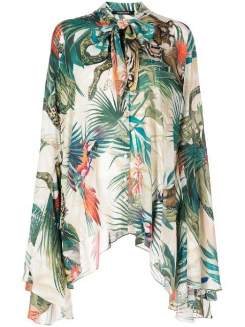 jungle print viscose blouse by ROBERTO CAVALLI